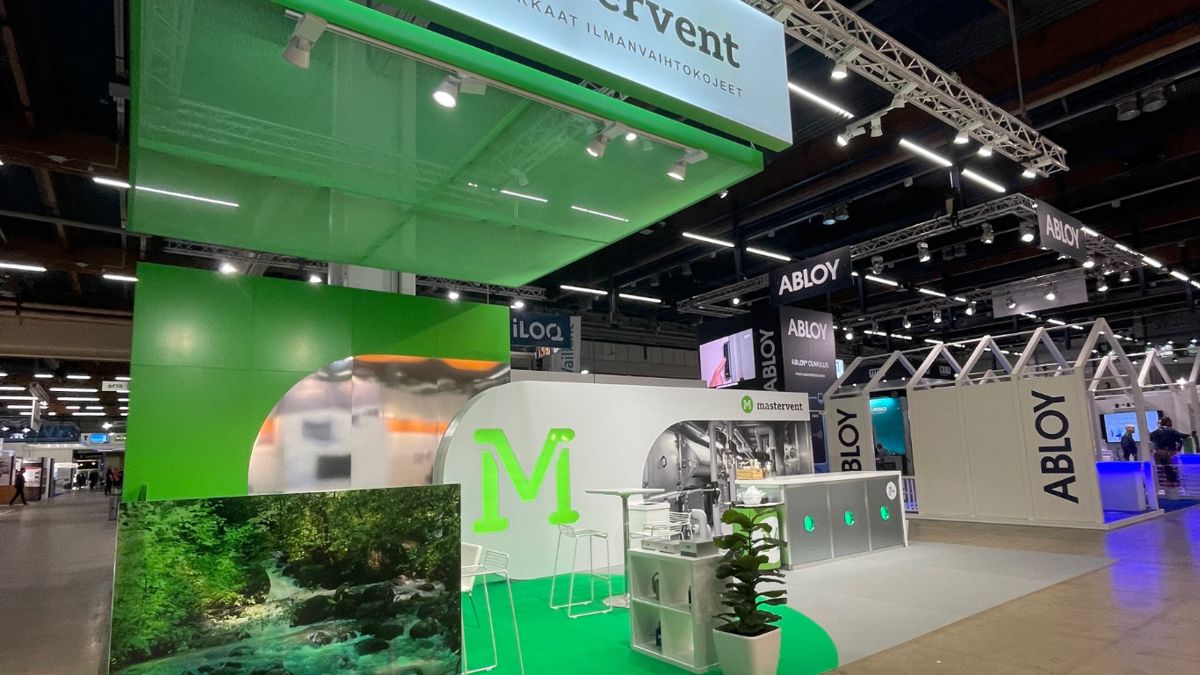 Mastervent Finnbuild trade show booth case image
