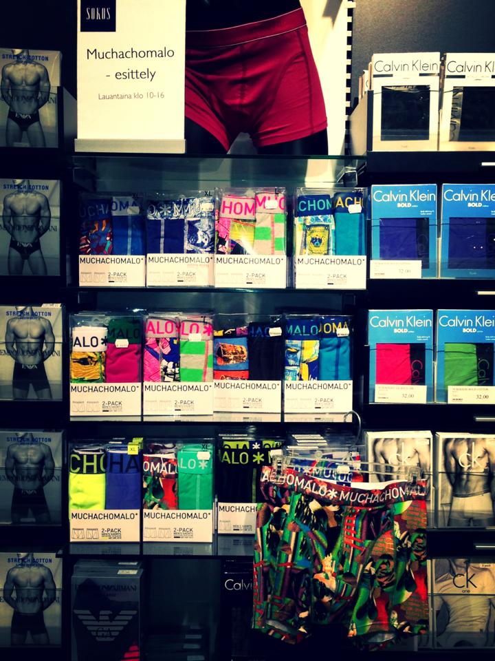 Muchachomalo product display at Sokos department store