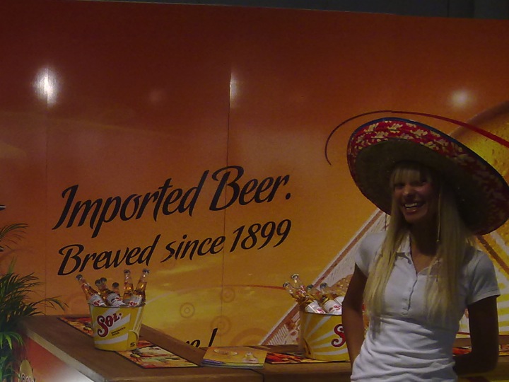 Sol beer promotion with sombrero hats