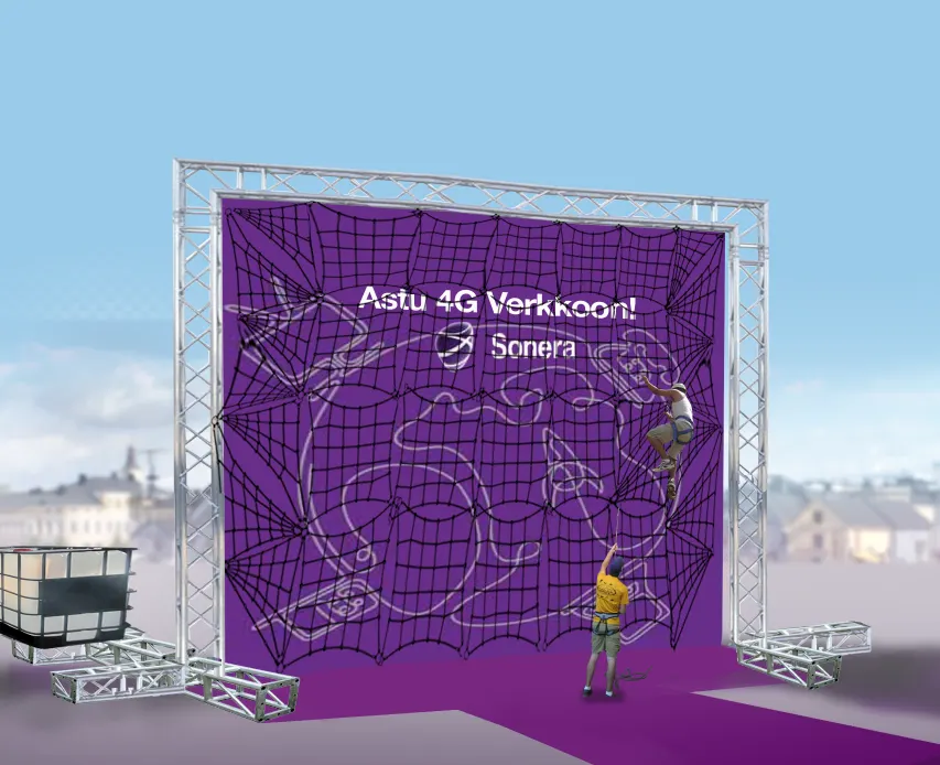 Sonera 4G climbing wall 3D design