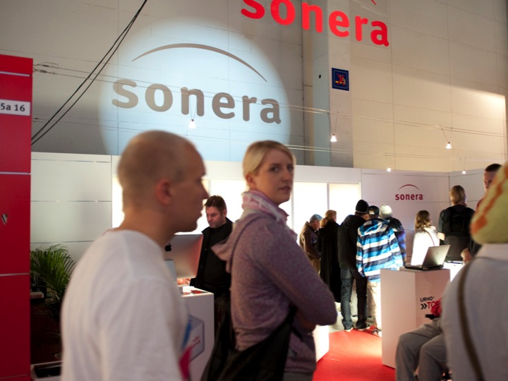 Sonera trade fair stand at DigiExpo event