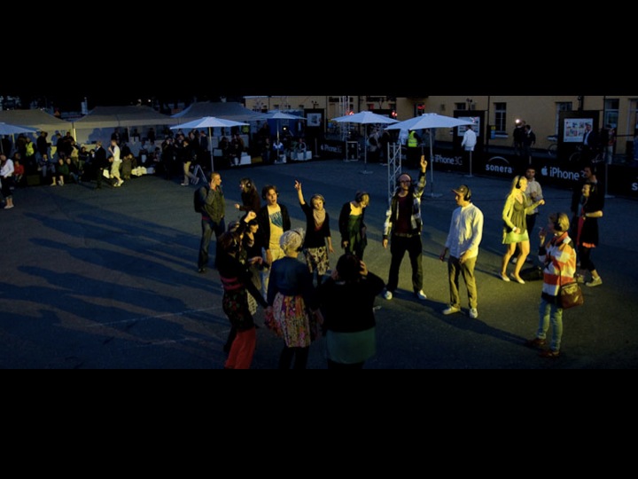 Sonera Silent Disco event at dusk